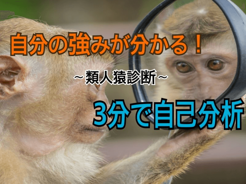3分でできる自己分析のやり方教えます 類人猿診断 で楽しく性格診断 キャリンク 就活の悩みを徹底解決 3分でできる自己分析のやり方教えます 類人猿診断 で楽しく性格診断 キャリンク 就活の悩みを徹底解決